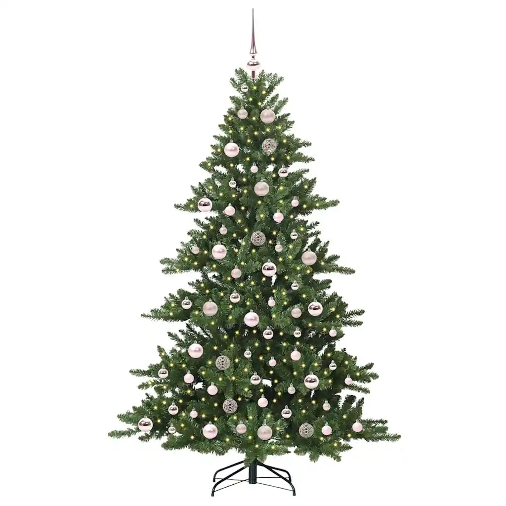 Albero di Natale Artificiale con Rami Pieghevoli Verde 180 cm
