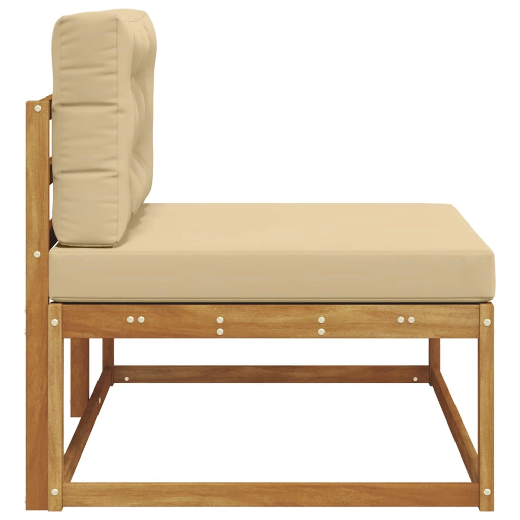 Divano da Giardino-Divano Esterno Finale con cuscino Naturale 115 x 83 x 73 cm 953262