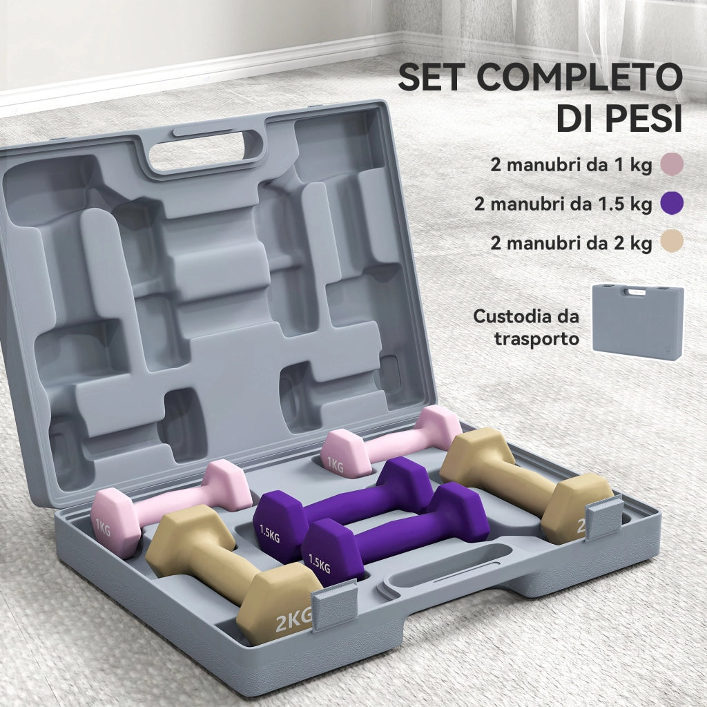 Set Manubri Pesi 9 kg ¨C zephmum ¨C Multicolore