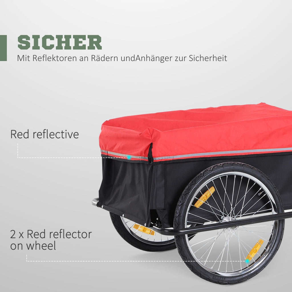 Rimorchio per Bicicletta Pieghevole ¨C Xylo ¨C Capacit¨¤ 40 kg, 140x88x60 cm