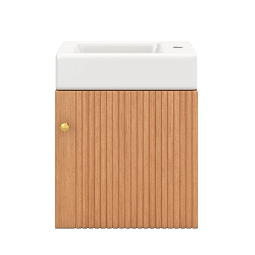 Mobile sottolavabo da bagno con vano contenitore; lavabo in ceramica; 62×54×26 cm