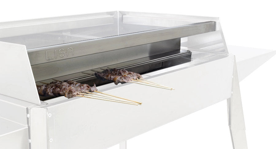 Cuocispiedini per Barbecue a Carbone Etna e Etna Maxi in Acciaio Lisa Luxury