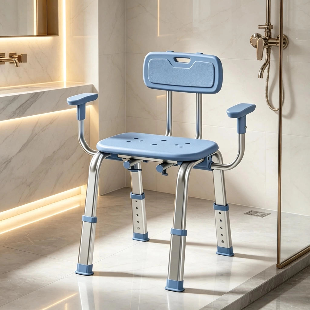 Sedia da doccia Sedia ergonomica da doccia con regolazione in altezza e sedile