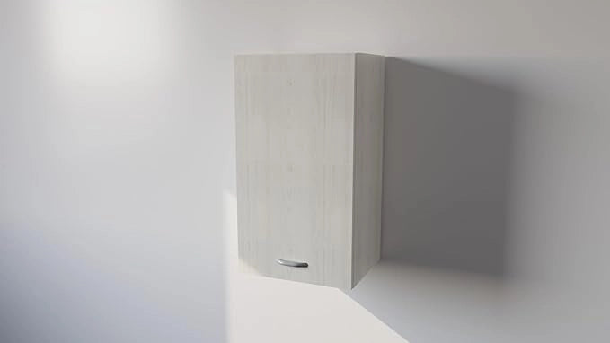 Pensile Cucina in Legno Nobilitato Larice Bianco Alto con 1 Anta, Pensile Componibile Moderno Made in Italy (H72XL60XP33cm)