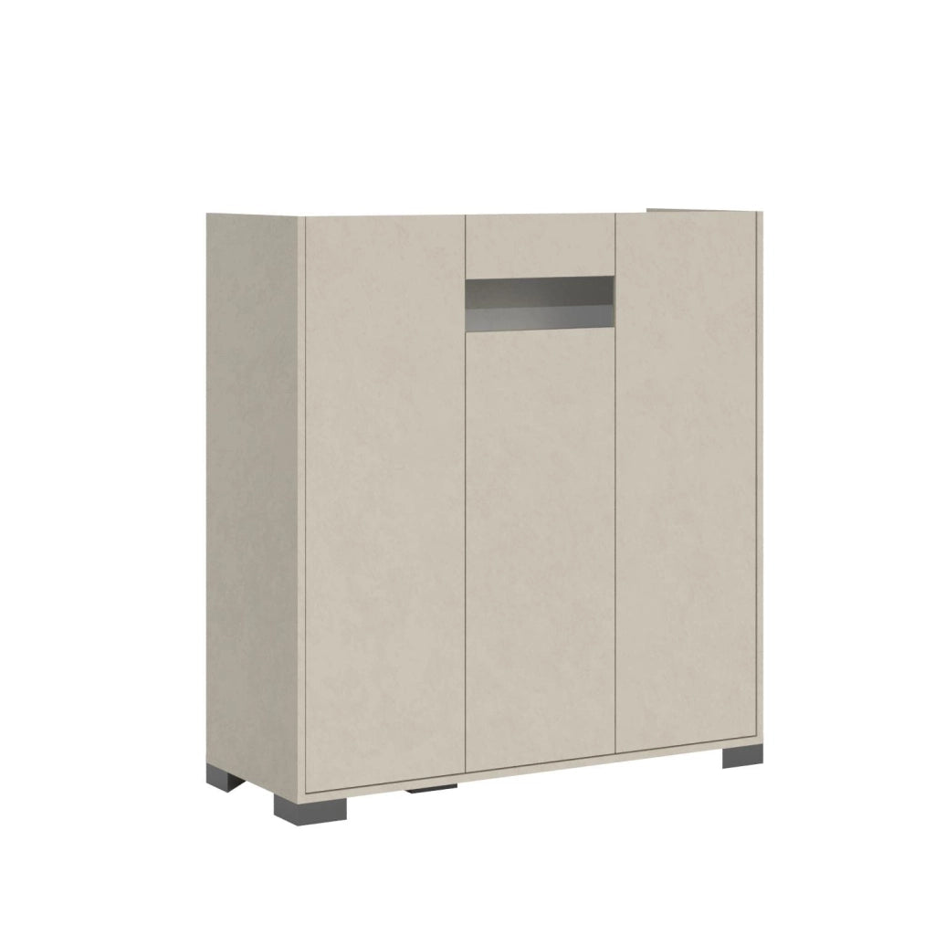 Credenza alta 3 ante 100x35x110 cm cashmere - RIFLESSO