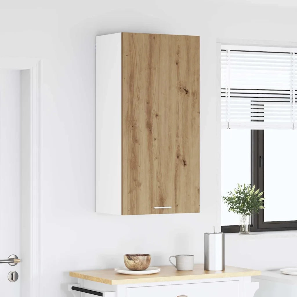 Armadio pensile Rovere Artigiano e Bianco 50 x 31 x 100 cm