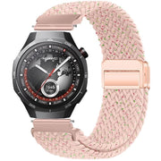 Cinturino orologio - Fatto a mano in nylon - Comfort elastico - Colori arcobaleno - Compatibile con Huawei Watch GT 5/6 - Unisex - 46mm