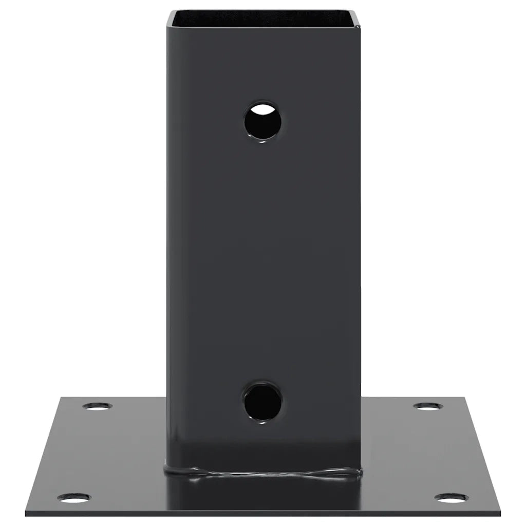 Basi per Pali Quadrati 4 pz 61x61 mm Acciaio Verniciato Polvere