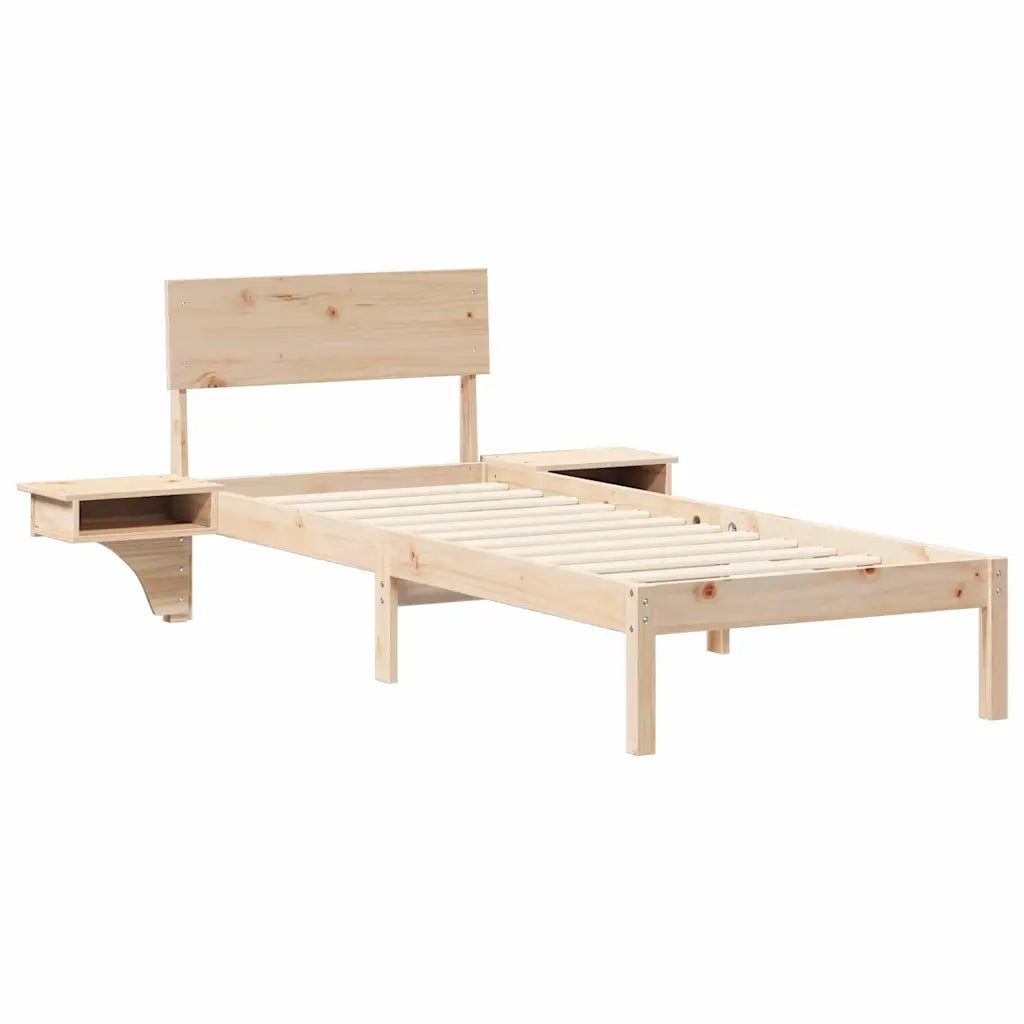 Struttura del letto-Giroletto Marrone 75 x 190 cm Pino massello 851776