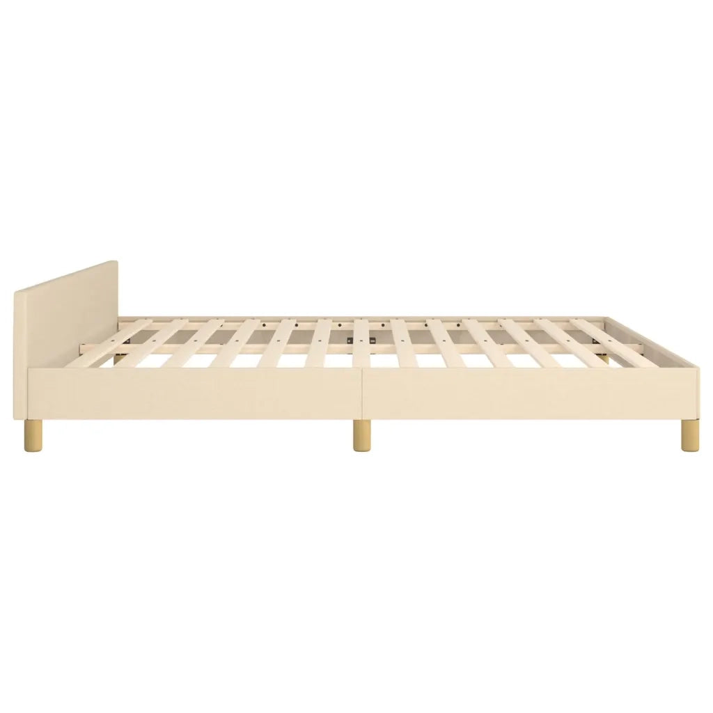 Giroletto senza Materasso Crema 160x200 cm in Tessuto