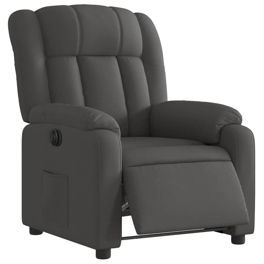 Poltrona Elettrica Reclinabile Grigio Scuro in Tessuto 3205293