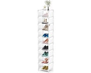 Organizzatore per 10 Pair di Scarpe - Risparmia Spazio per la Conservazione di 10 Pair di Scarpe - Soluzione di Archiviazione Stacking per Scarpe - Adatto per Entrata, Armadio, Camera da Letto, Garage