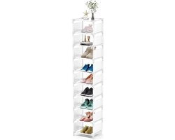Organizzatore per 10 Pair di Scarpe - Risparmia Spazio per la Conservazione di 10 Pair di Scarpe - Soluzione di Archiviazione Stacking per Scarpe - Adatto per Entrata, Armadio, Camera da Letto, Garage