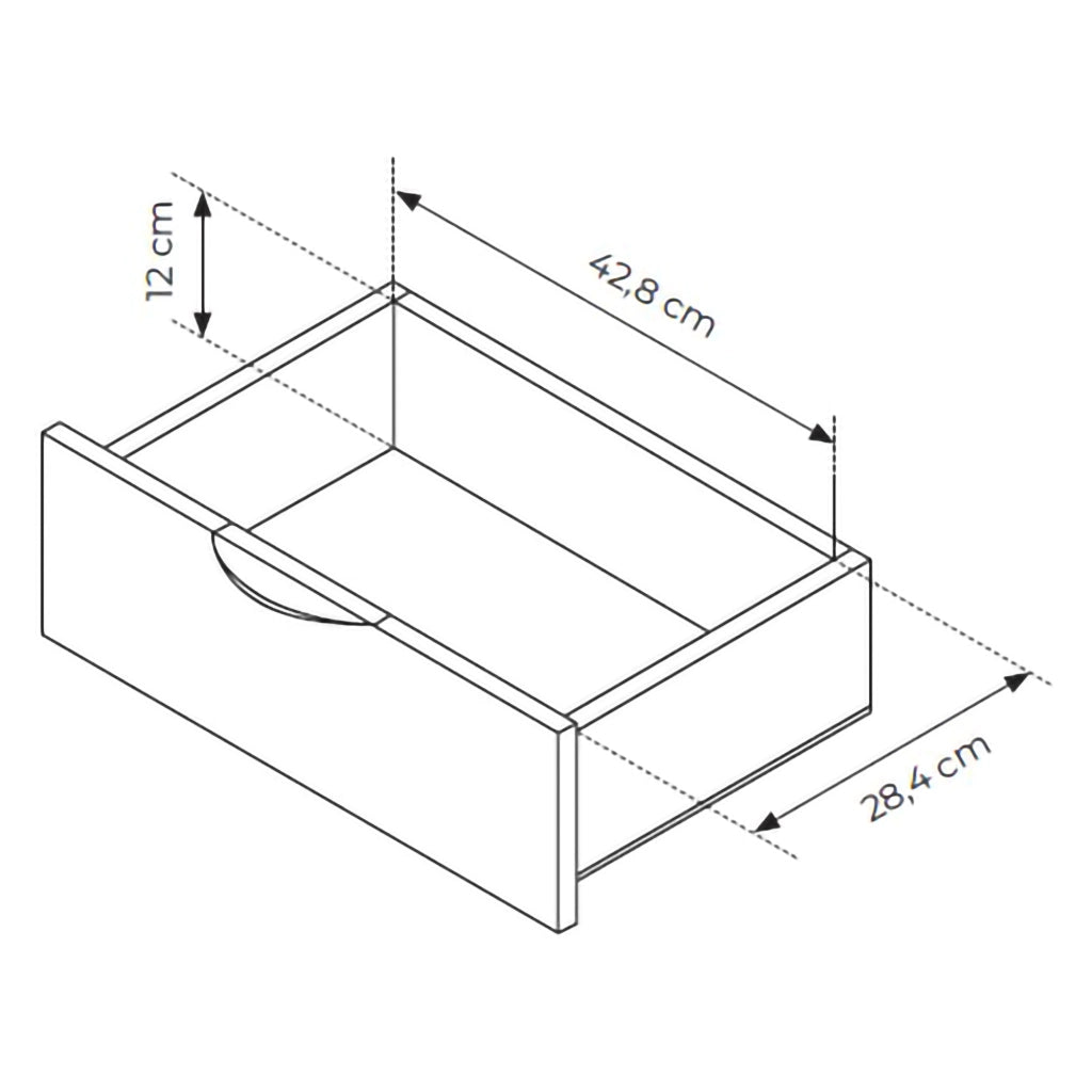 Gasi, Comodino 2 Cassetti, 63x38x55h cm Marrone Noce