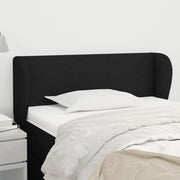 Testiera ad Orecchio-Testata con Orecchie Nera 103x23x78/88 cm in Tessuto 876538