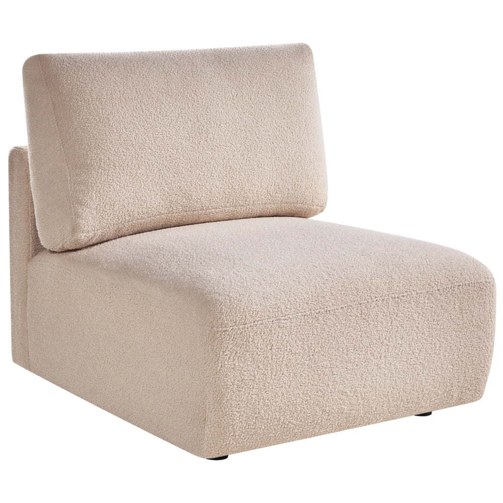 Modulo poltrona Beige Boucle Poltrona a 1 posto Stile moderno Soggiorno