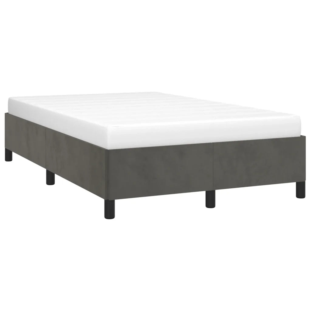 Giroletto senza Materasso Grigio Scuro 120x190 cm Velluto