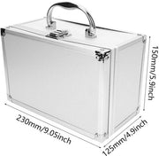Cassetto di lavoro robusto - portatile - in alluminio - 230 x 150 x 125 mm - rivestimento in spugna - leggero - cassetto degli strumenti