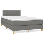 Giroletto a Molle con Materasso Grigio Scuro 120x190cm Tessuto 3269773