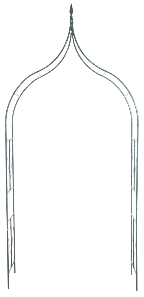 Arco da giardino in metallo verniciato a polvere verde
