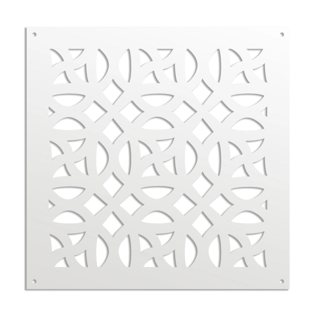 CANTERBURY - Pannello in PVC traforato - Parasole Misura: 73x73 cm, Colore: bianco