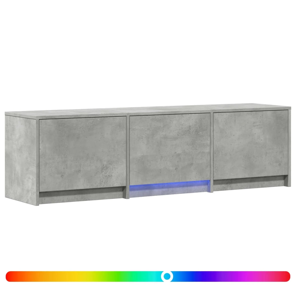 Mobile TV con LED con LED Grigio Cemento 140 x 34 x 40 cm 3418704