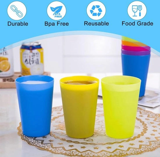 Bicchieri in plastica colorati 12 x 250 ml - tazze per party - bicchieri da campeggio