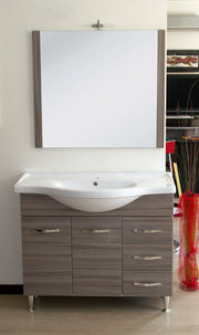 MOBILE BAGNO ANTONELLA CON LAVABO  100X35X87H + SPECCHIO 90X80H PALISSANDRO
