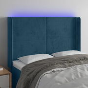 Testiera a LED Blu Scuro 147x16x118/128 cm in Vellutocod mxl 121784
