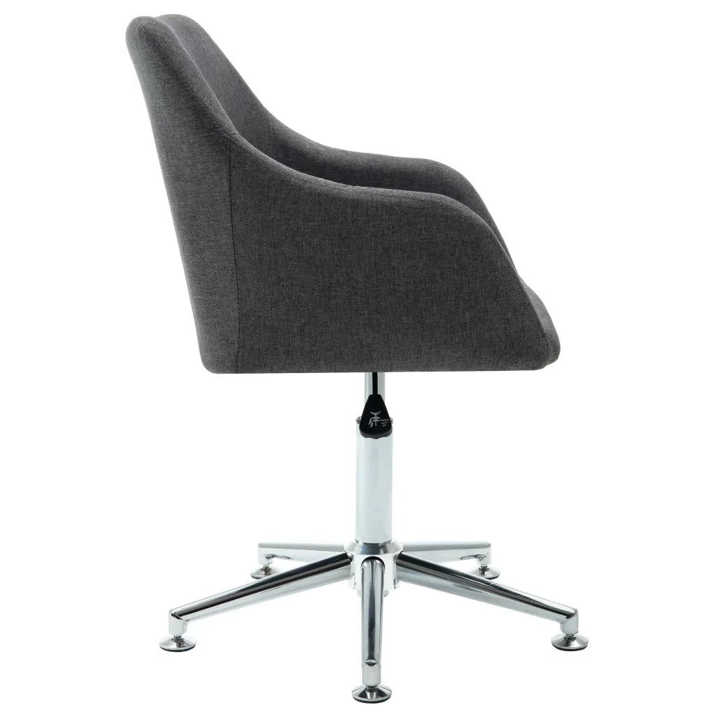 Sedie da Pranzo Girevoli 2 pz Grigio Scuro in Tessuto 283480