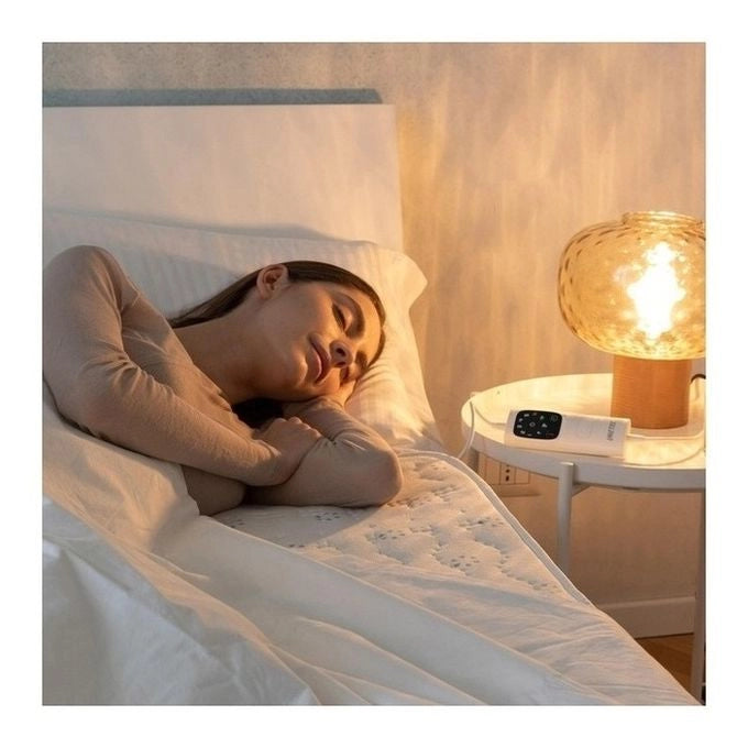 Imetec Scaldasonno Adapto singolo 150 x 80 cm, Basso consumo, Tecnologia brevettata, Riscaldamento rapido, Temperatura personalizzata, Cotone con trattamento antibatterico, Comando con 6 temperature