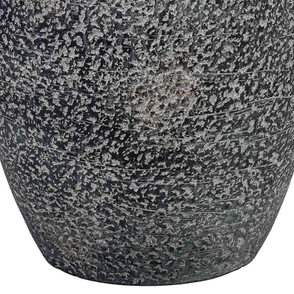 Vaso in fibra di vetro grigio 32x32x39,5 cm