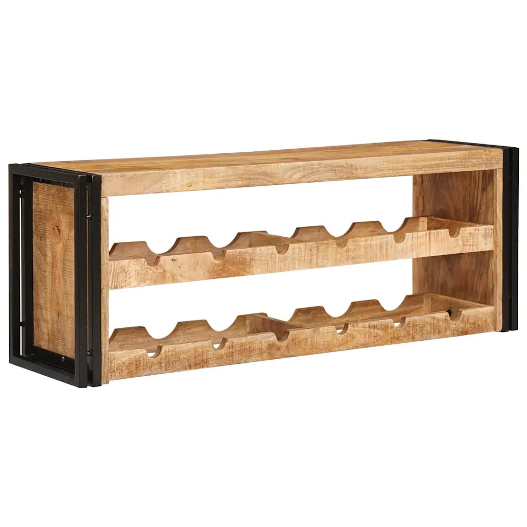 Portabottiglie 100 x 45 x 33 cm Legno di Mango Grezzo Massiccio