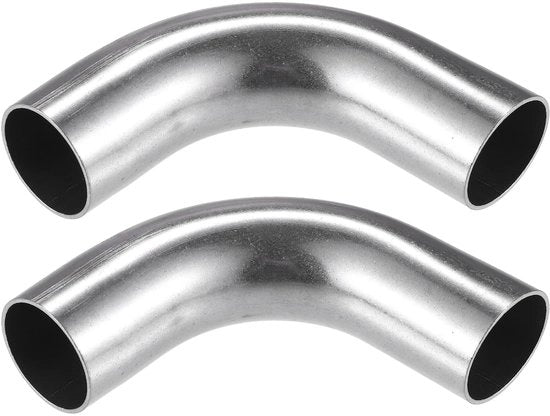 Elbow Pijp 90° - 1.50" OD - 4" Lengte - Acciaio Inossidabile - Flessibilità Universale - Duraturo per DIY - Canale di Scarico
