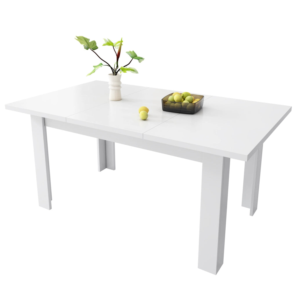 Tavolo da pranzo con vano contenitore nascosto e piano sollevabile per sala da pranzo; in MDF; Bianco; 120 × 70 cm