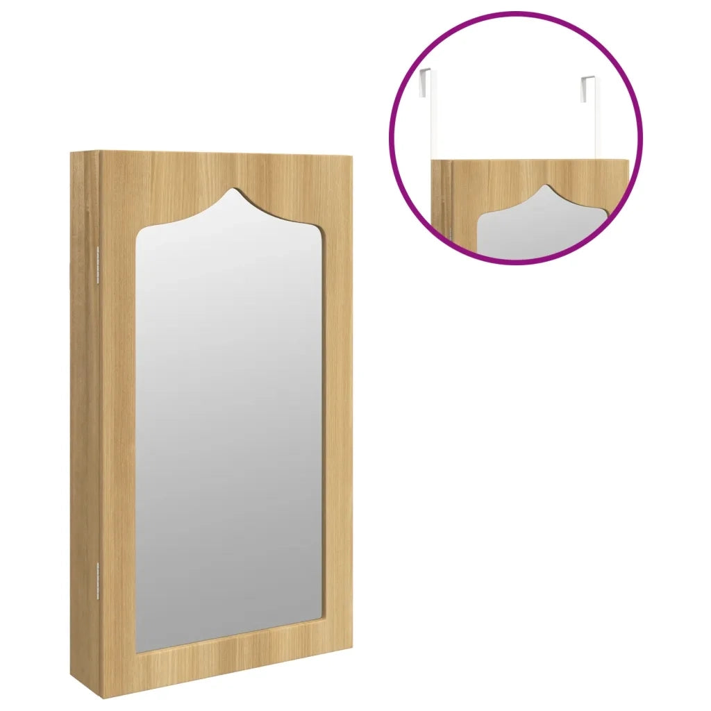 Armadio Portagioie con Specchio a Muro 37,5x10x67 cm CFW7565670