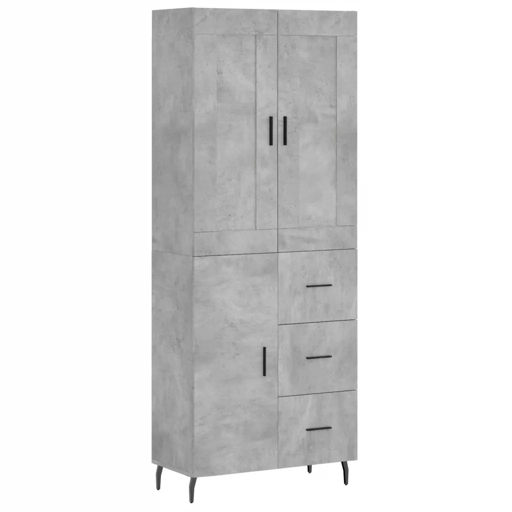 Credenza Grigio Cemento 69,5x34x180 cm in Legno Multistrato 3199829