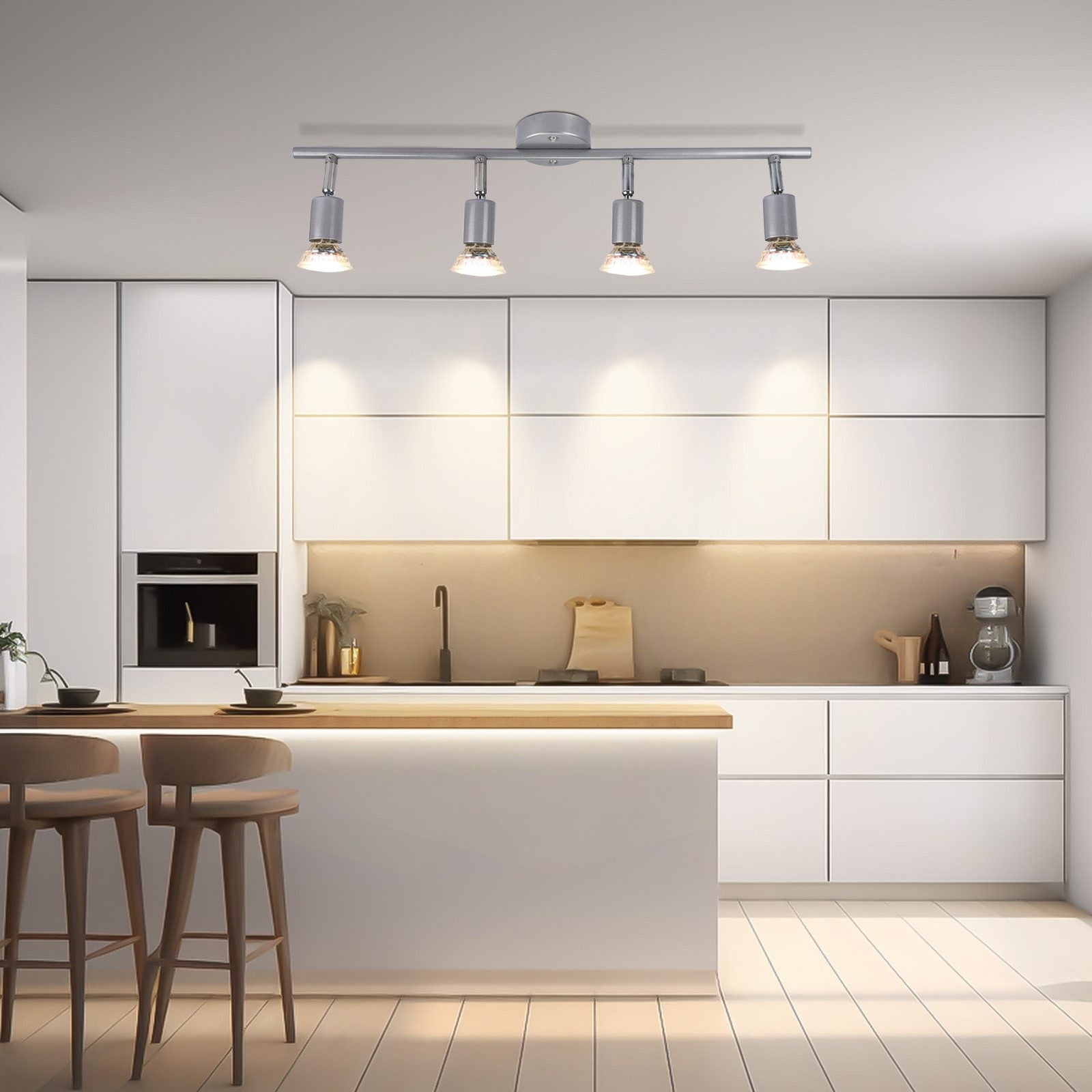 ZMH Faretto da soffitto 4 fiamme GU10 moderni per corridoio con lampadine incluse