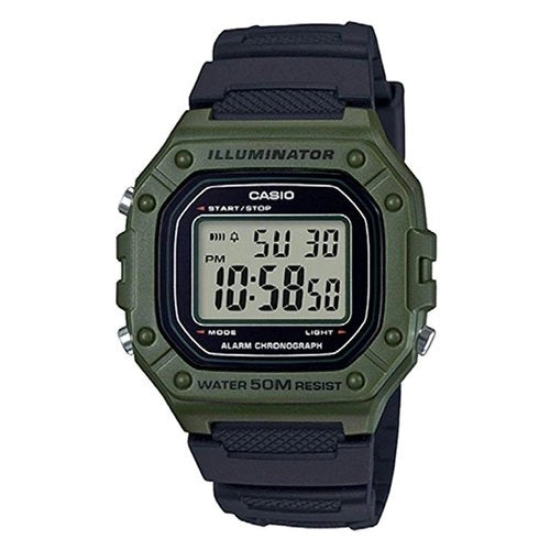 Orologio casio w 218h 3avef collection green e black