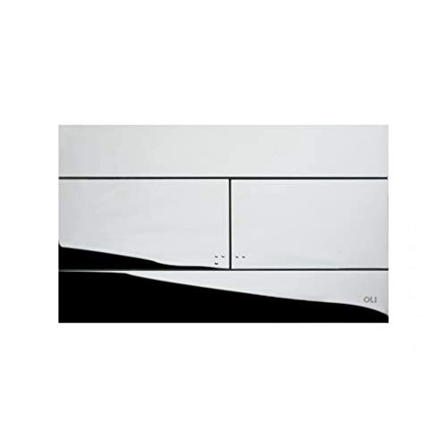 Placca dual cassetta incasso doppio scarico slim cromata 659044 Oli