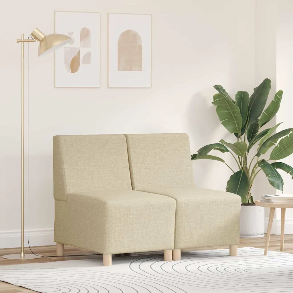 Unità di Divano Modulare Senza Braccioli 2 pcs Crema 3399755