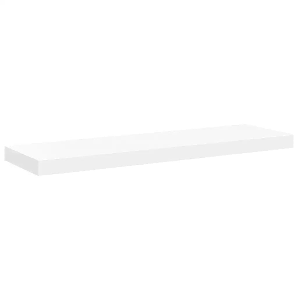 Scaffali a Parete 2 pz Bianco 80x23,5x3,8 cm in MDF cod mxl 53354