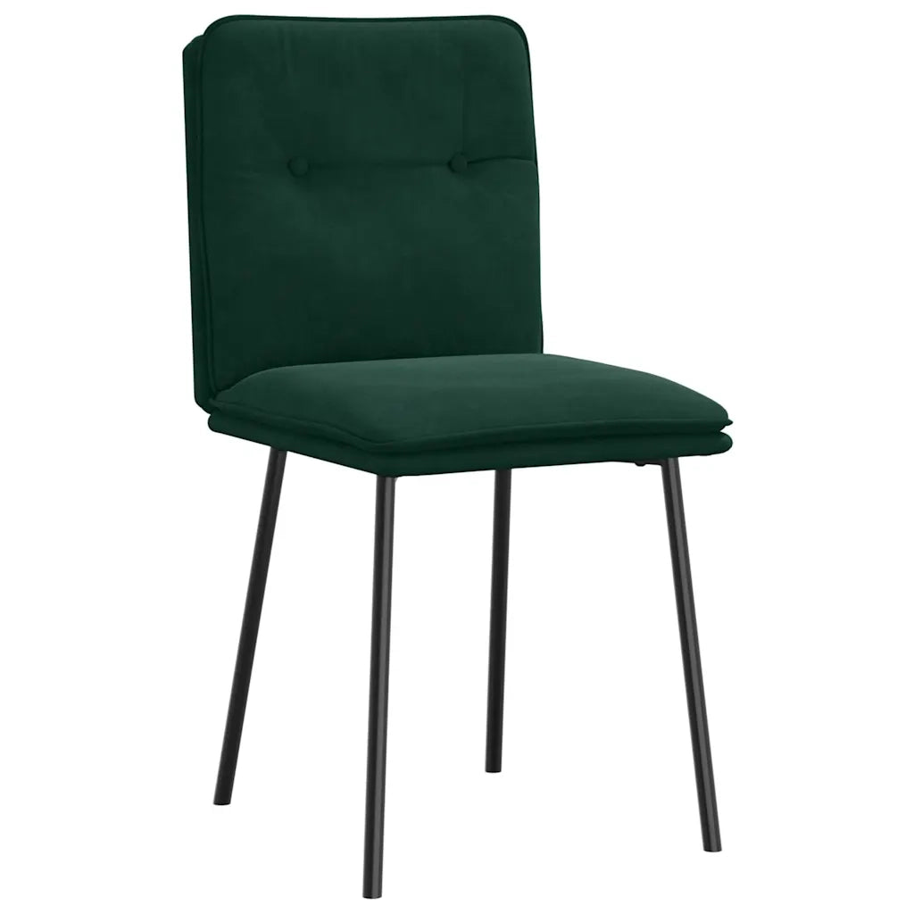 Sedie da Pranzo 2 pz Verde Scuro in Velluto 4101311
