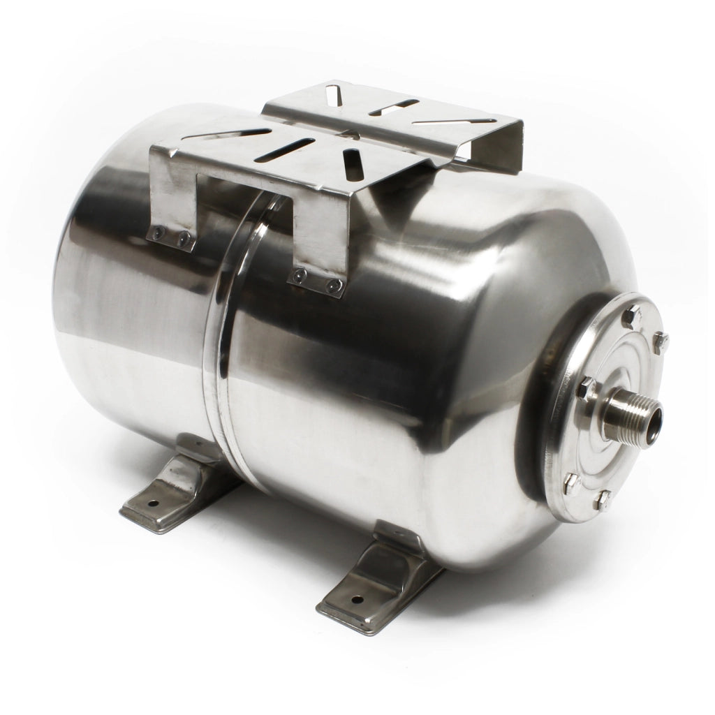 Vaso di espansione 50 l orizzontale acciaio inox per impianti idrici, sistemi autoclave, membrana EPDM