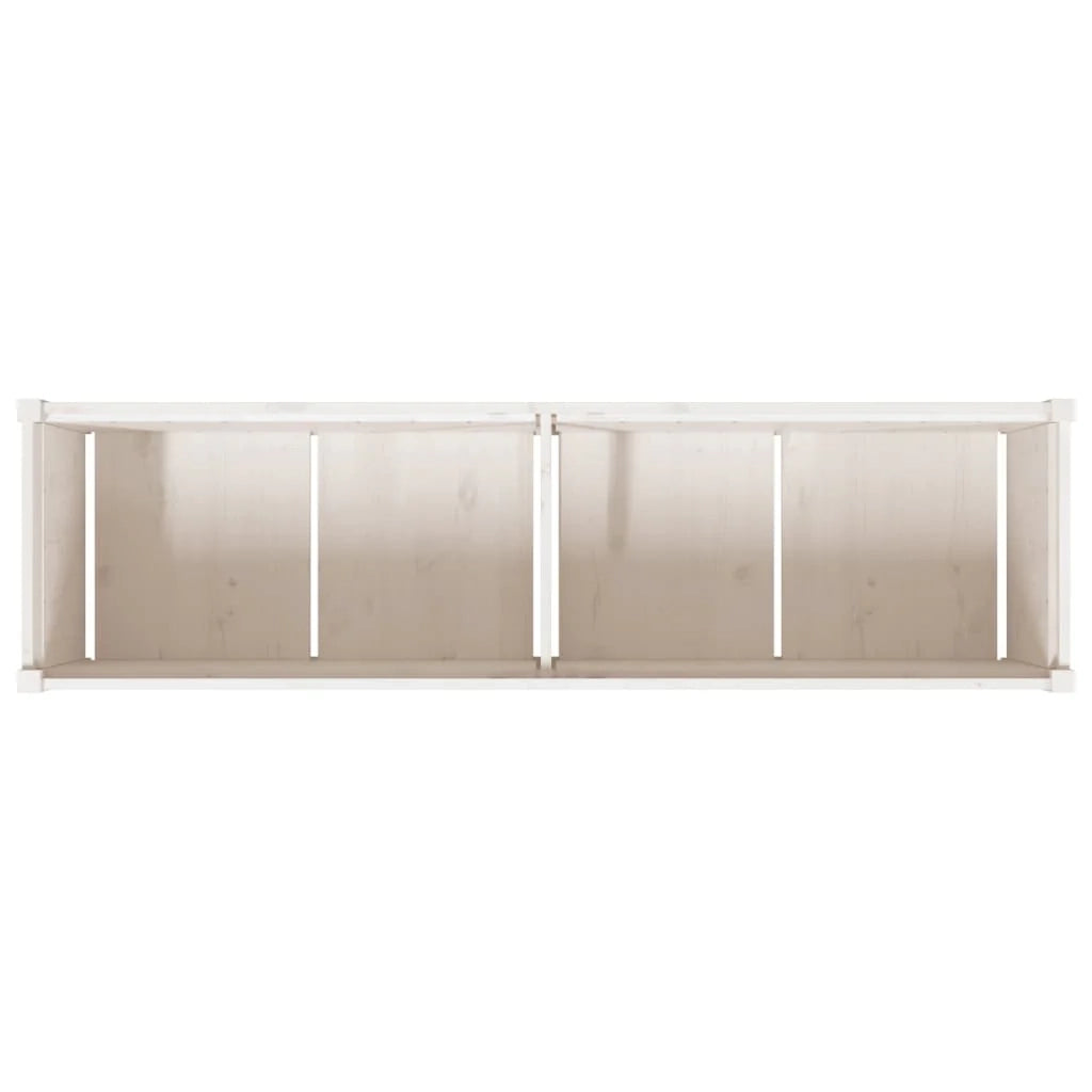 Fioriera rialzata per piante fiori terrazza giardino 180 x 50 x 50 cm legno di pino massiccio bianco 02_0037474
