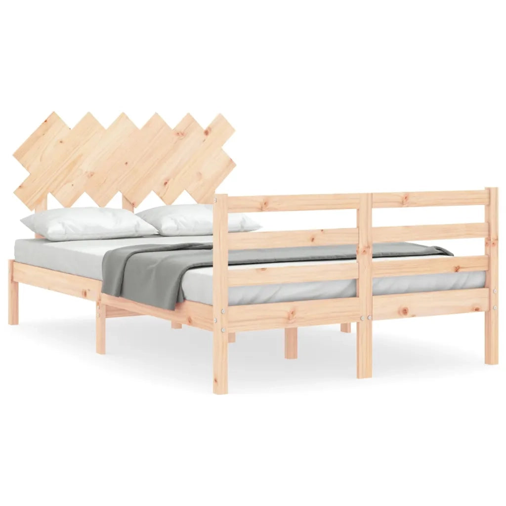 Giroletto con Testiera Small Double-Struttura Letto in Legno Massello 395284