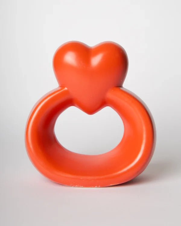 Super Ring Cuore Red  Anello Decorativo in Ceramica