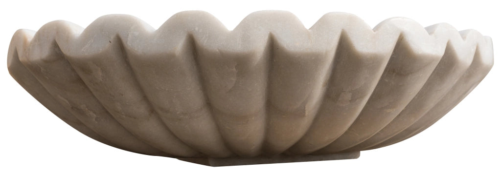 Biscottini Lavandino a conchiglia in marmo bianco L64xPR50xH12 cm
