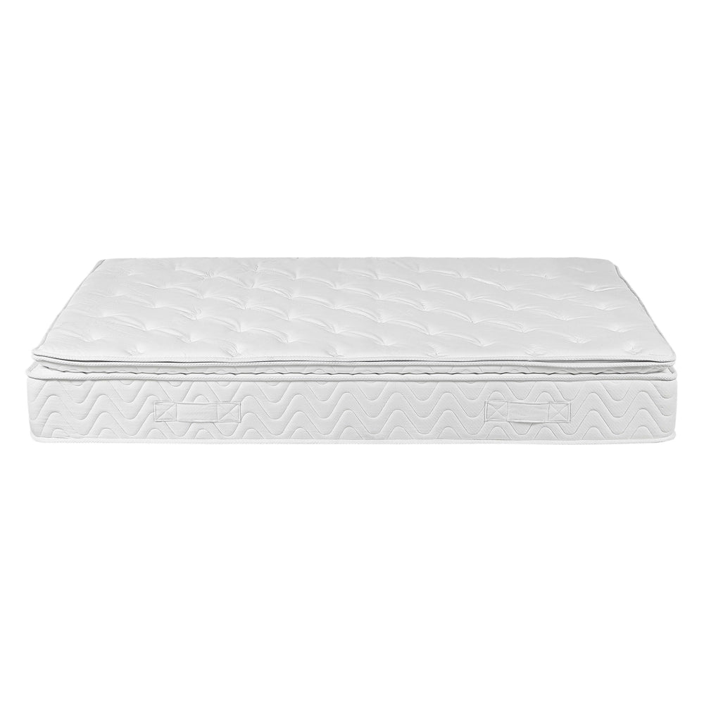 Materasso a molle insacchettate Tessuto di bambù bianco Double 140 x 200 cm 5 Zone medio Firm sfoderabile