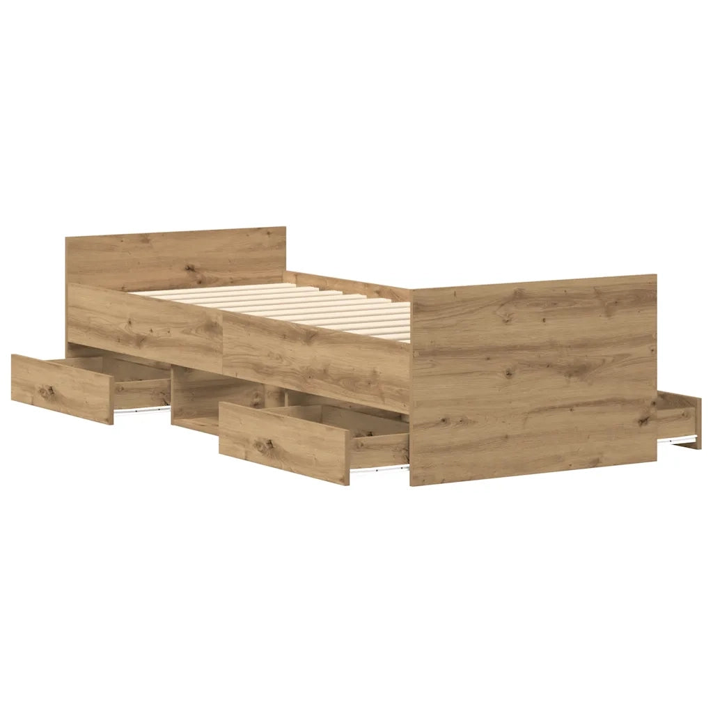 Giroletto senza Materasso Rovere Artigianale 90x200cm 3328804